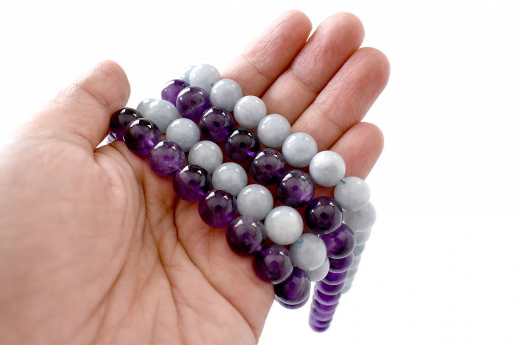améthyste bracelet pierres naturelles